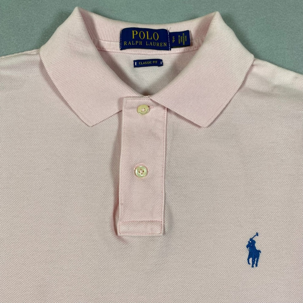 Polo Ralph Lauren Mens Pink Classic Fit Polo Short Sleeve Shirt Pony Logo Size S